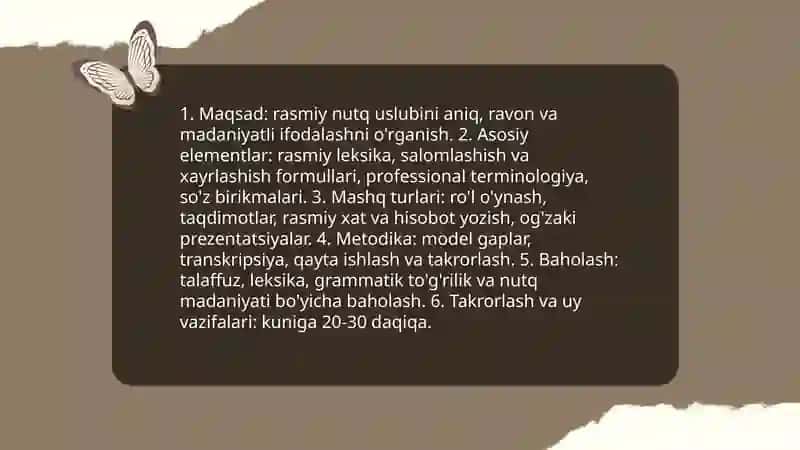 O'zbek tili nutq uslublarini amaliy mashqlarda o'rganish 3