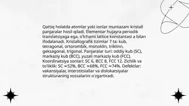 Moddaning agregat holati 3
