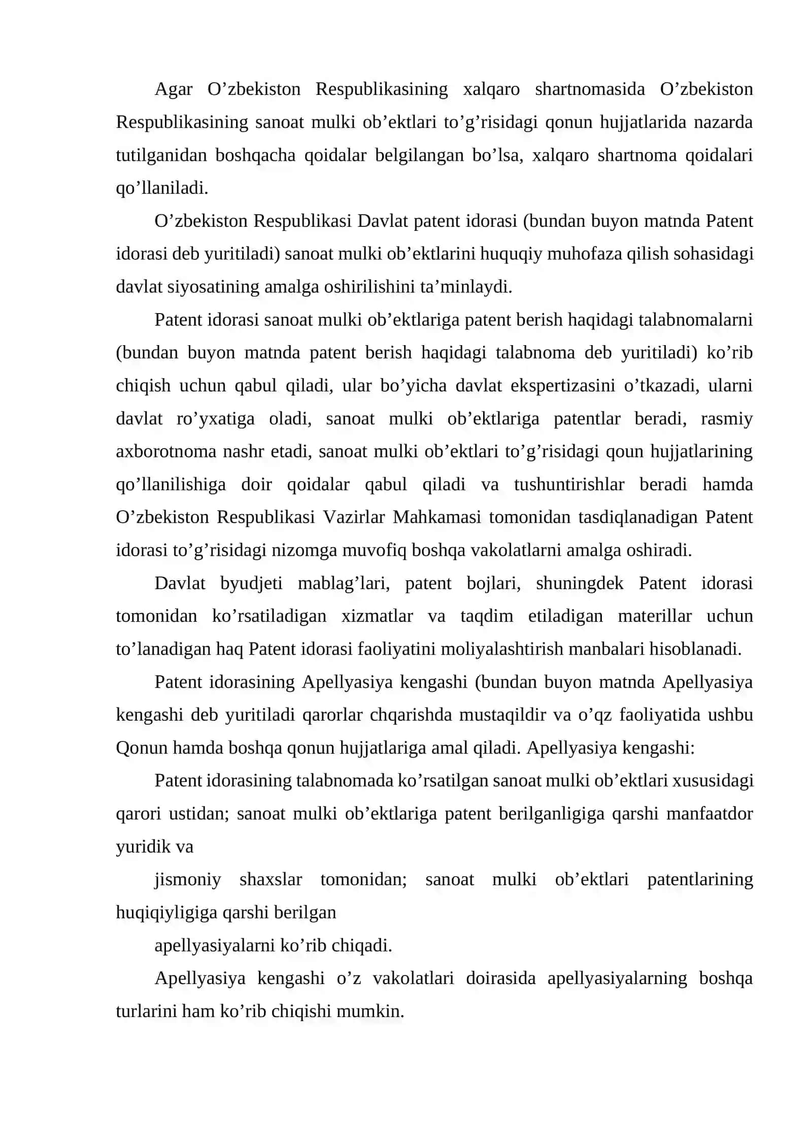 O’zbekiston Respublikasi qonuni 3