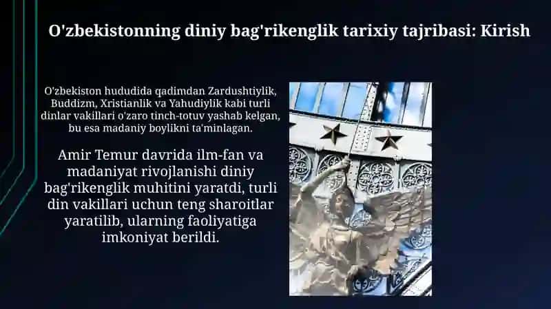 O'zbekistonda konfessiyalararo diniy bag'rikenglik tarixiy tajribasi 3