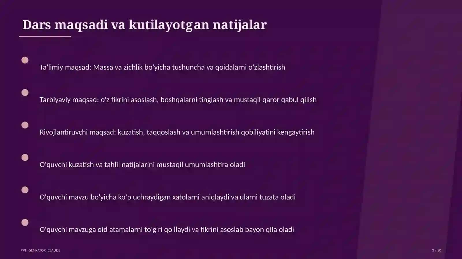 Massa va zichlik (6-sinf) 3