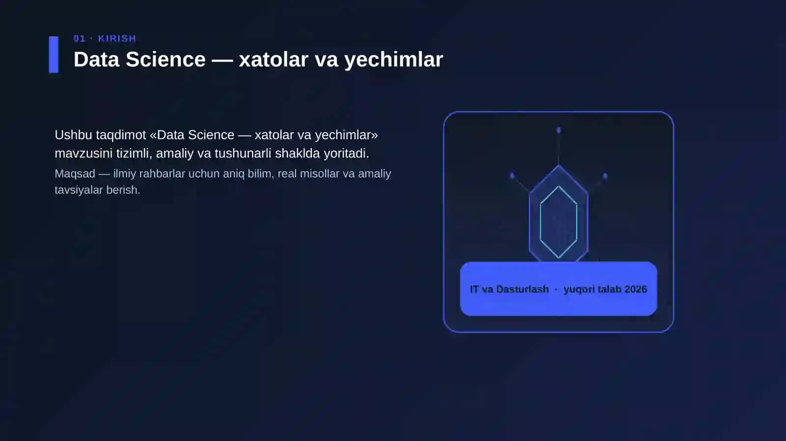 Data Science — xatolar va yechimlar 3