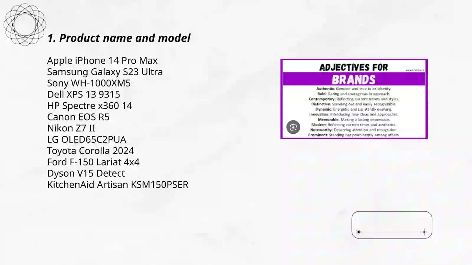 Describing products 3