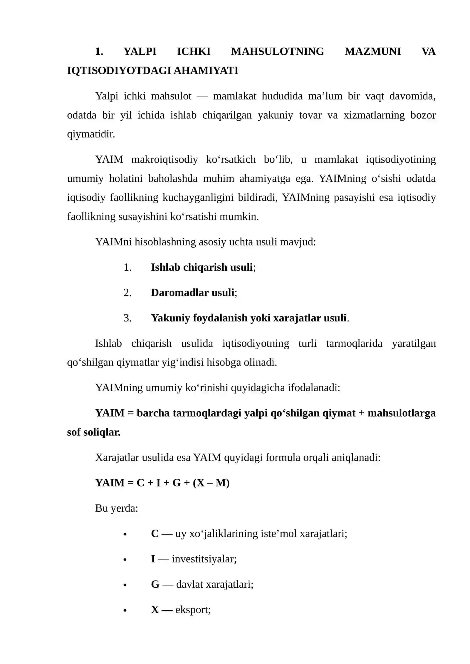 YALPI ICHKI MAHSULOT (YAIM) DINAMIKASI VA IQTISODIY O‘SISH OMILLARINI TAHLIL QILISH 3