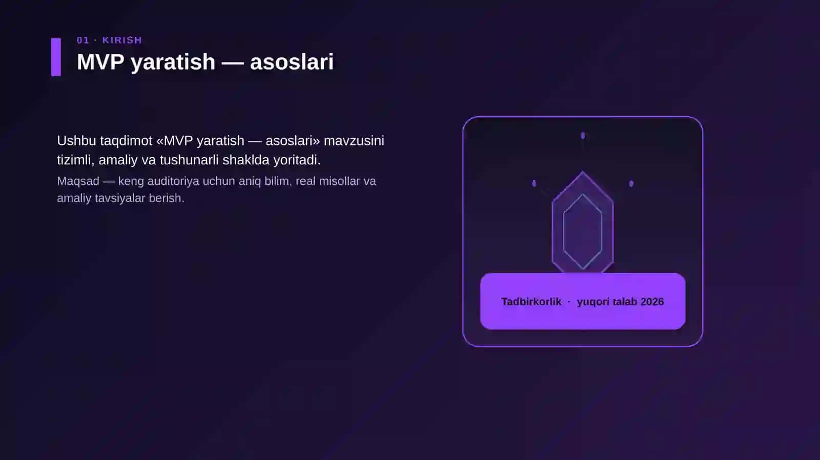 MVP yaratish — asoslari 3