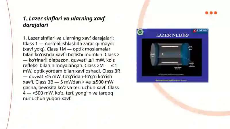 Lazer havfsizligi va himoya vositasi 3