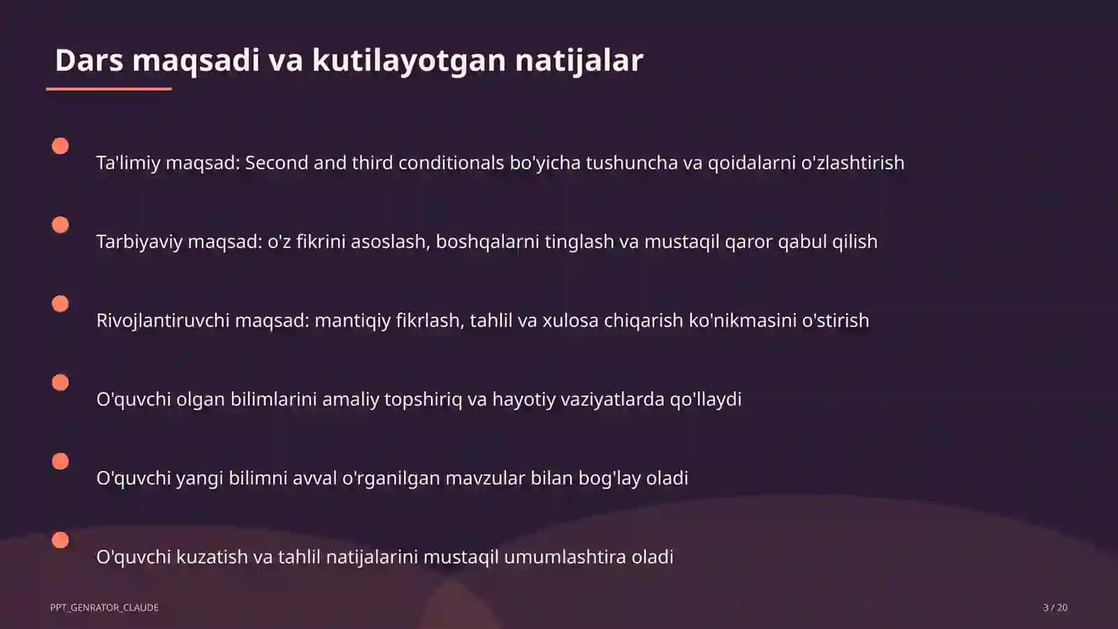 Second and third conditionals (10-sinf) 3