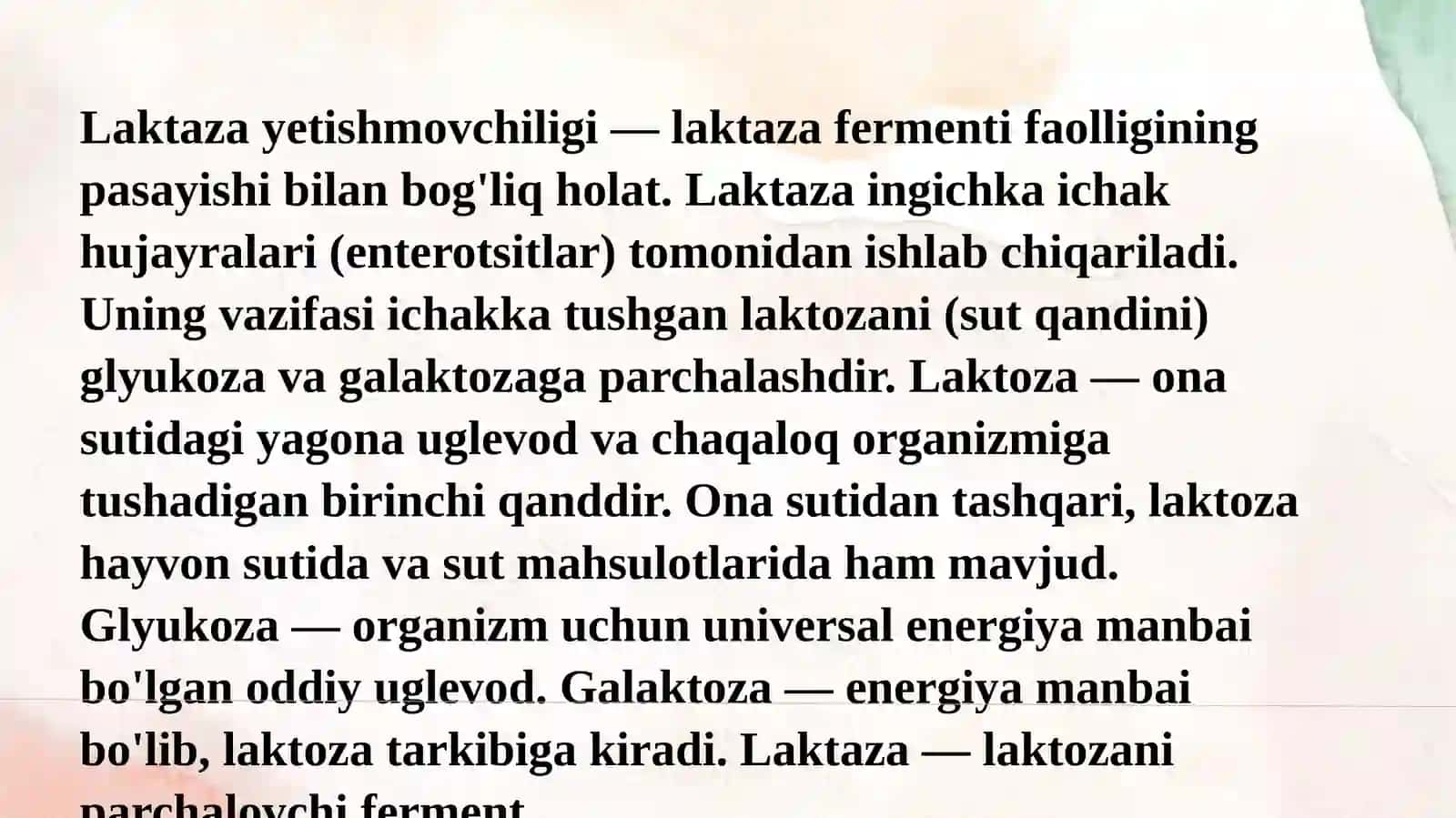 Laktaza yetishmovchiligi va uning klinikasi 3