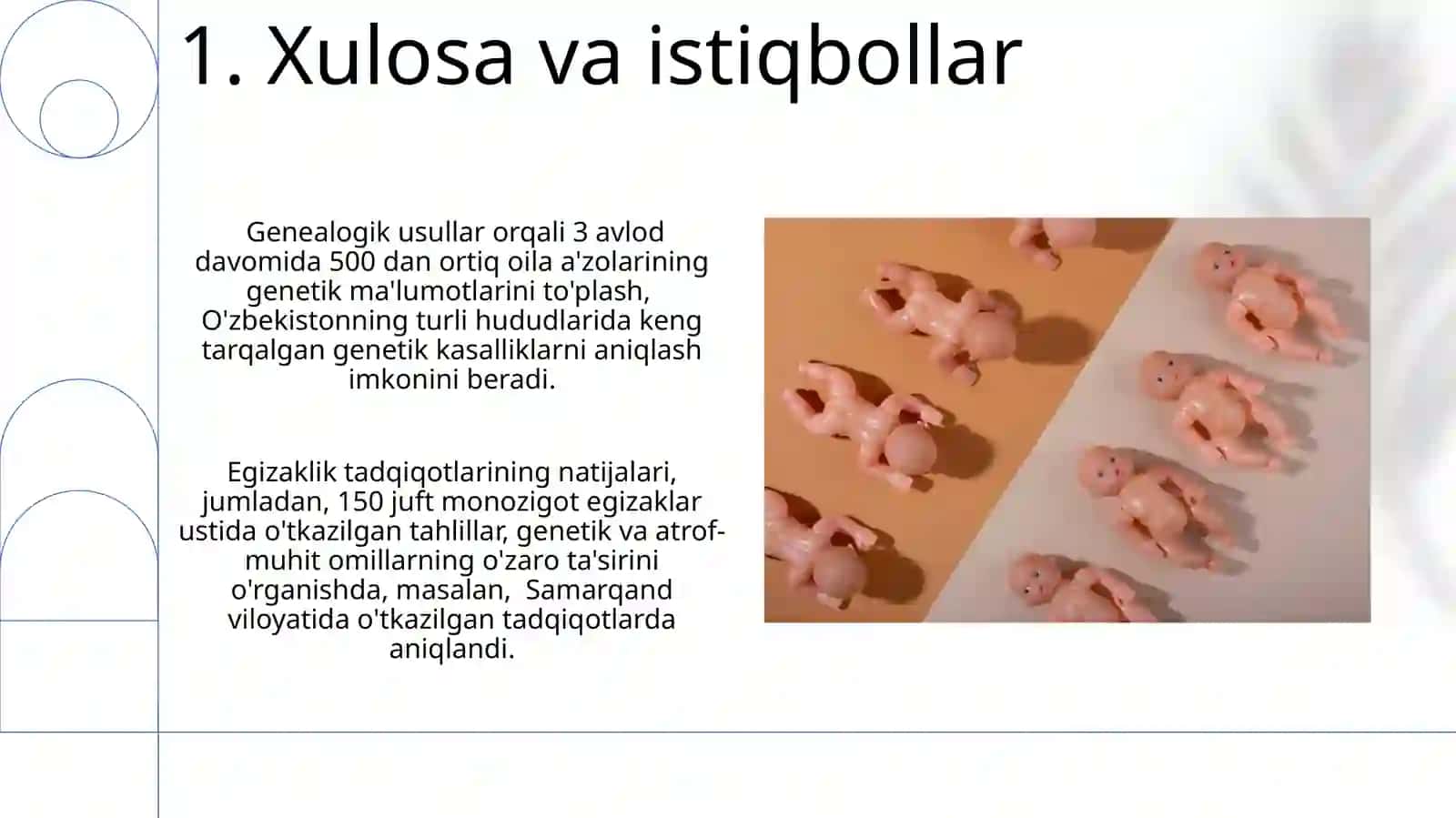Odam genetikasining organish usullari genealogik populyasion statistik va egizaklar usuli 3