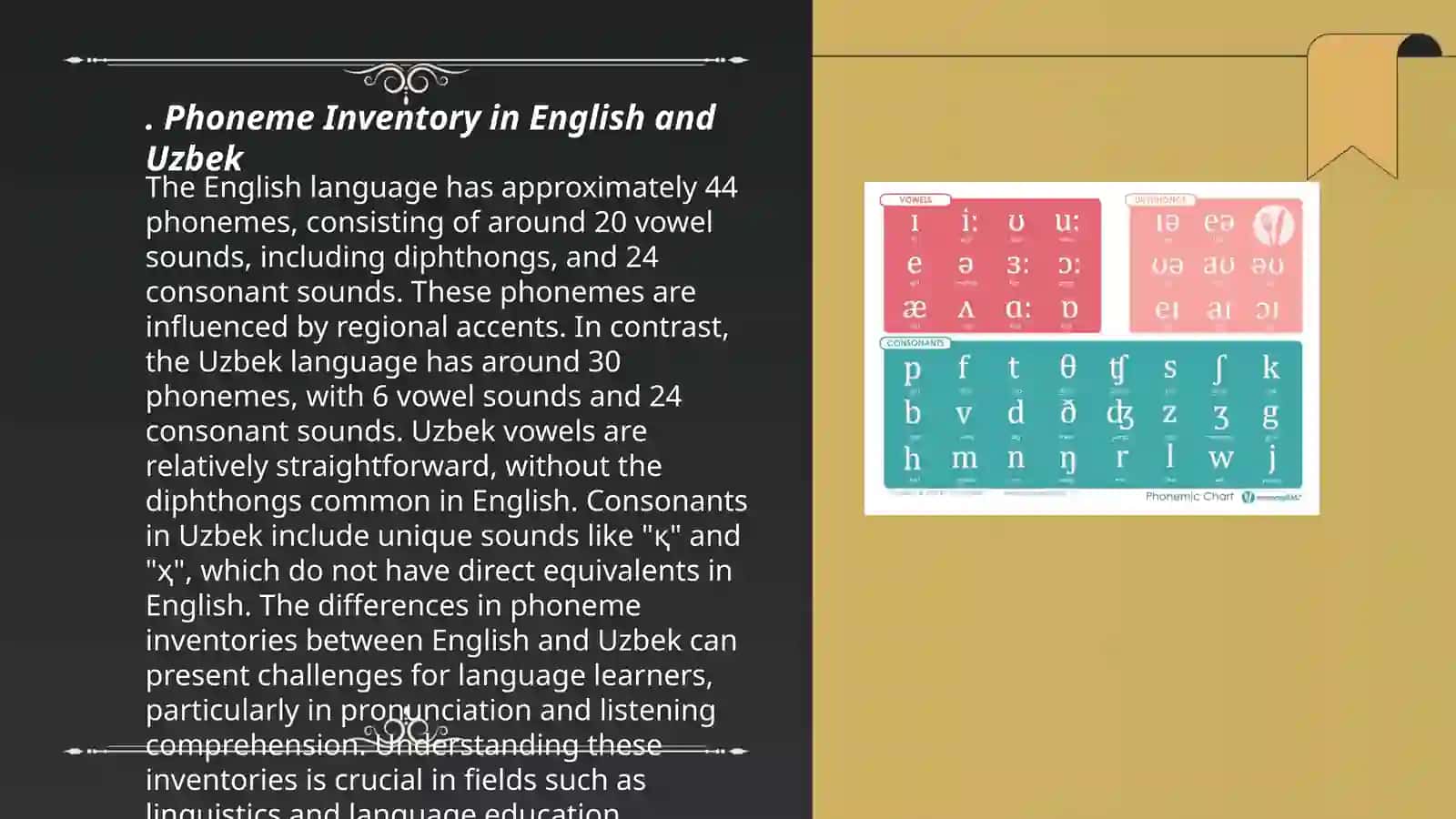 Phonemic structure of English and Uzbek languages 3