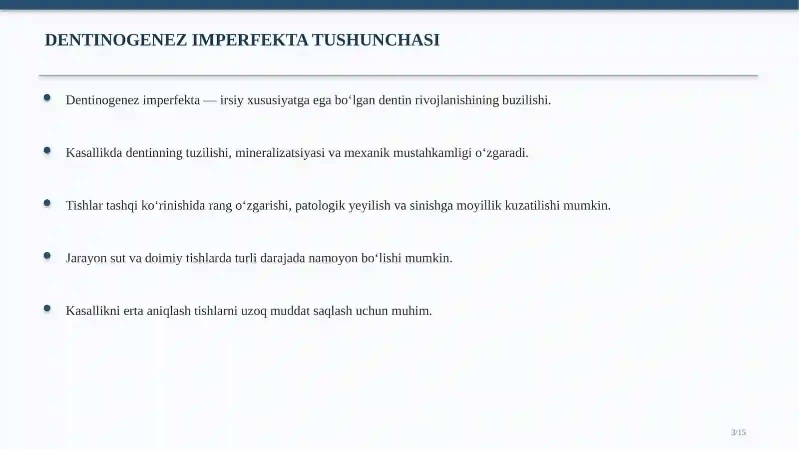 Dentinogenez imperfekta — klinik belgilari, tashxisi va davolash usullari 3