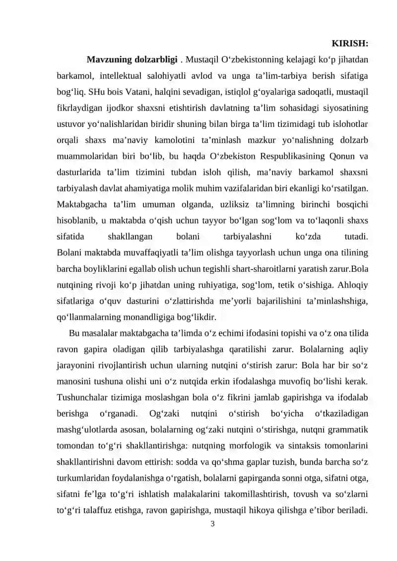SAVOD O'RGATISH DAVRI DARSLARINI PEDAGOGIK TEXNALOGIYALARDAN FOYDALANISH 3