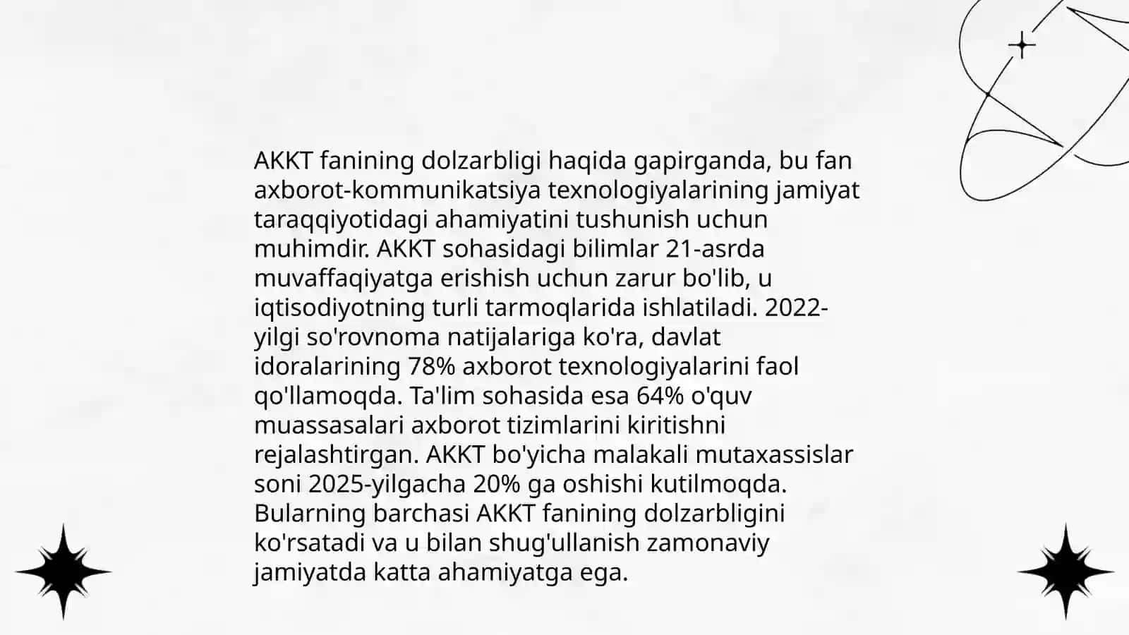AKKT fanining dolzarbligi, maqsad va vazifalari 3
