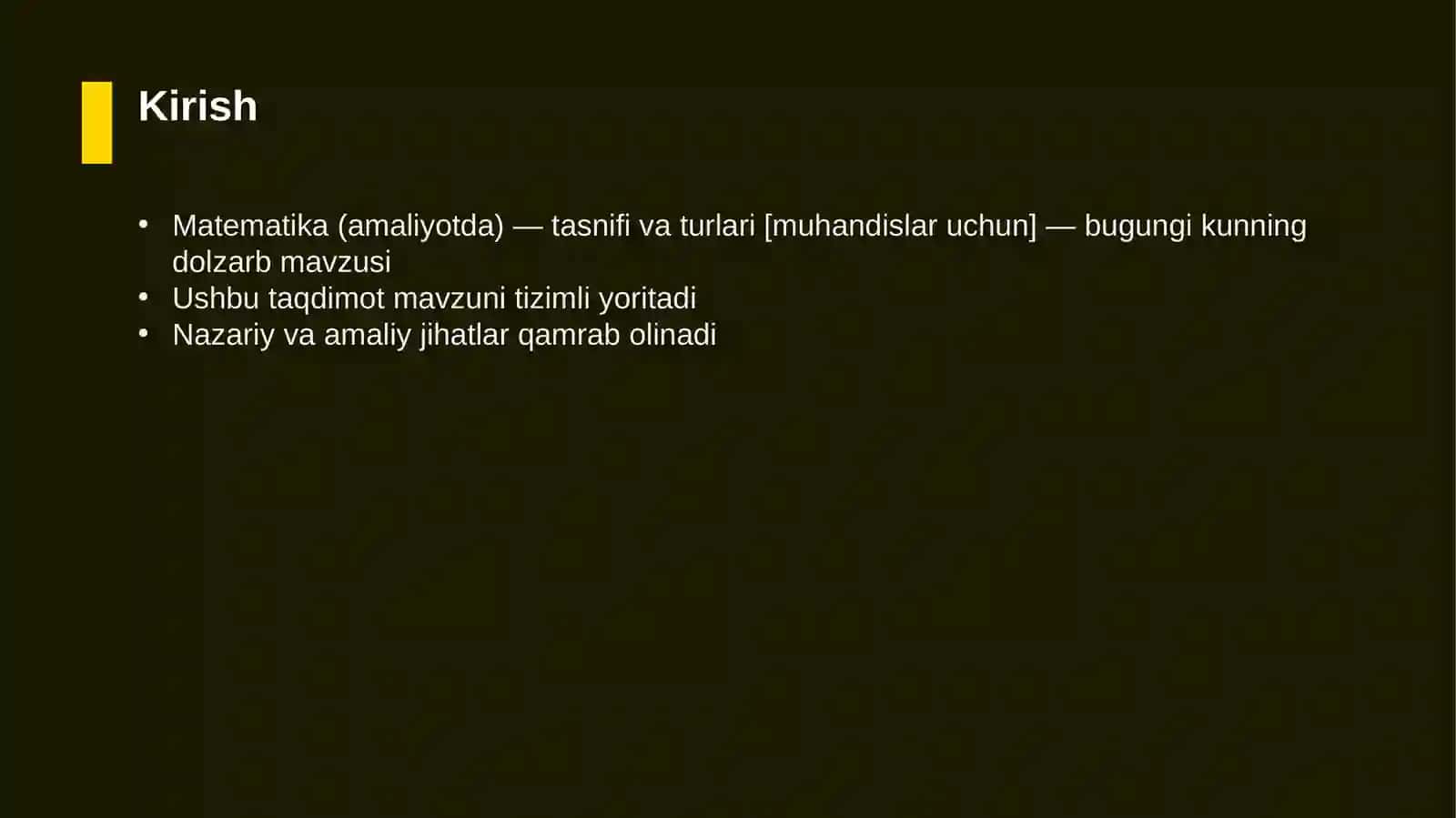 Matematika (amaliyotda) — tasnifi va turlari [muhandislar uchun] 3