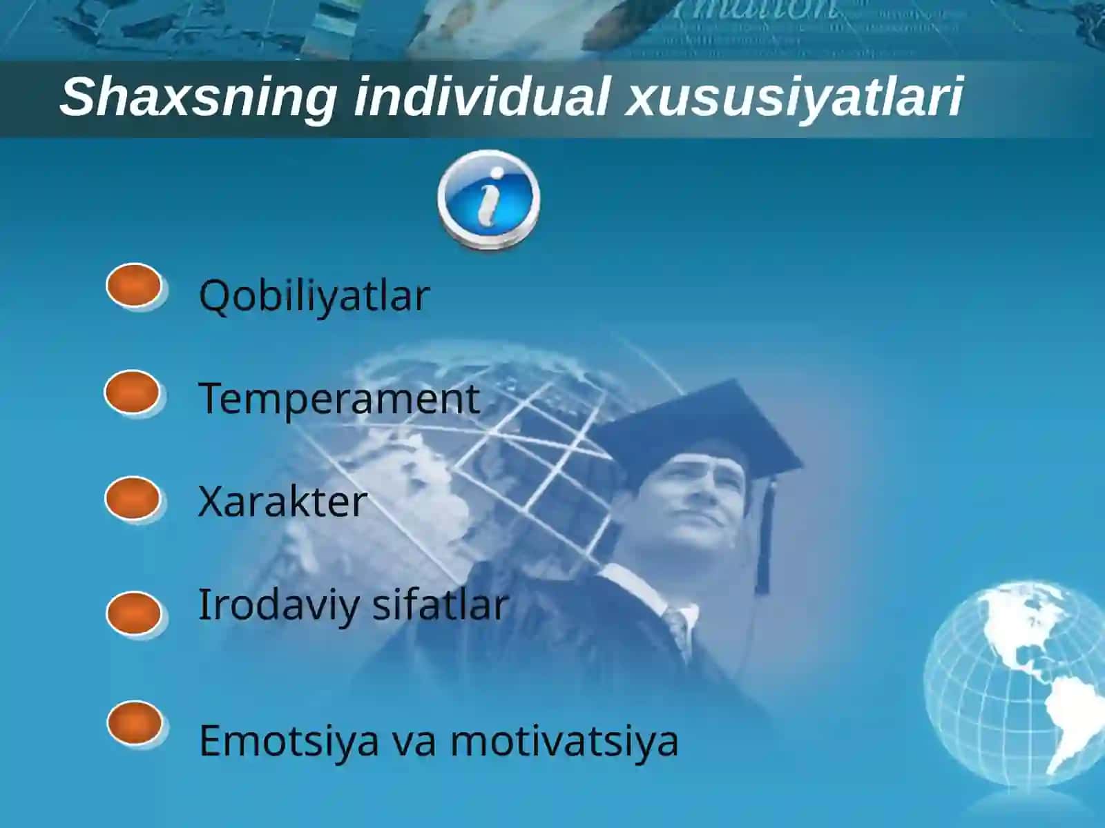 Individual xususiyatlari va ularni diagnostik qilish 3