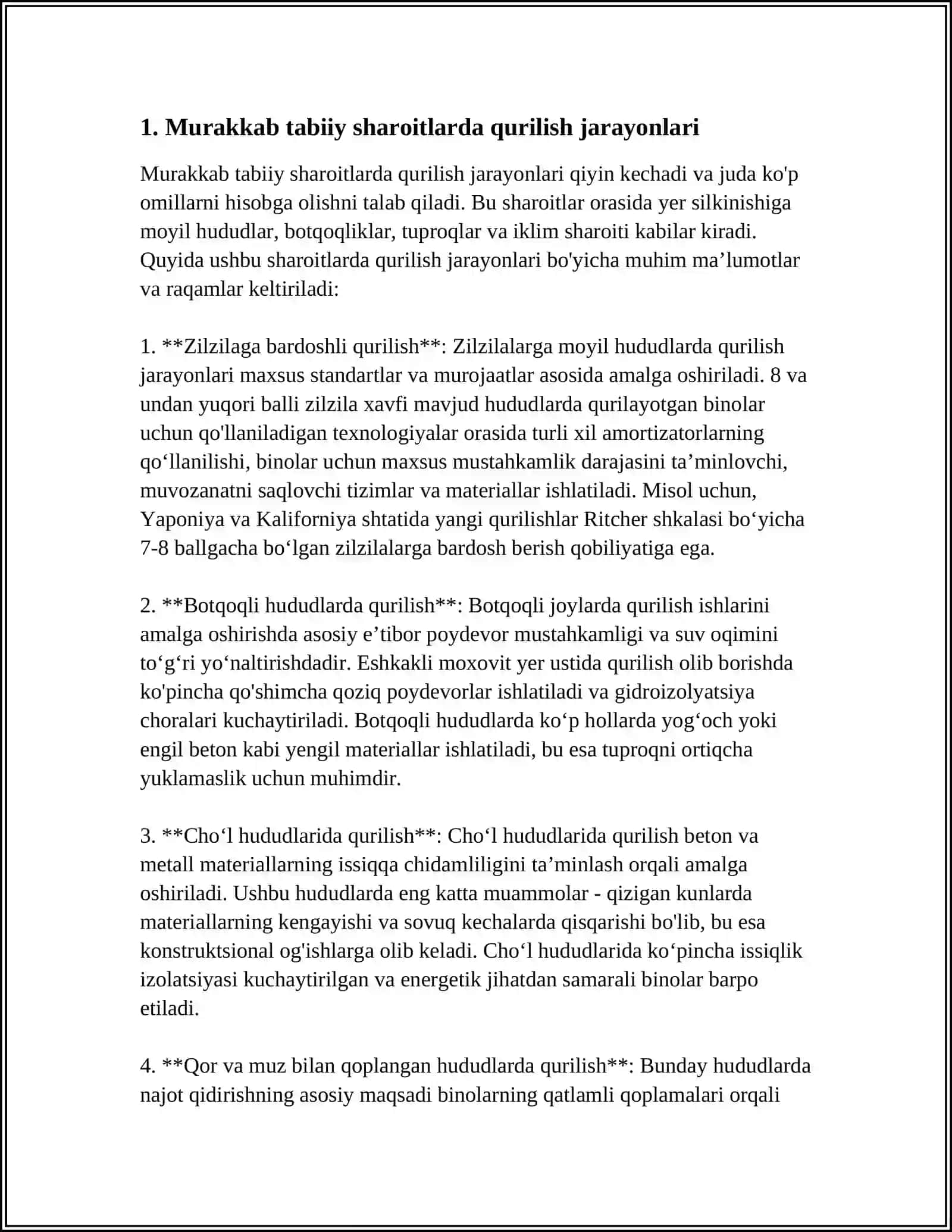 MURAKKAB TABIIY SHAROITLARDA YER POLOTNOSINI QURISH ISHLARINI TASHKIL ETISH 3