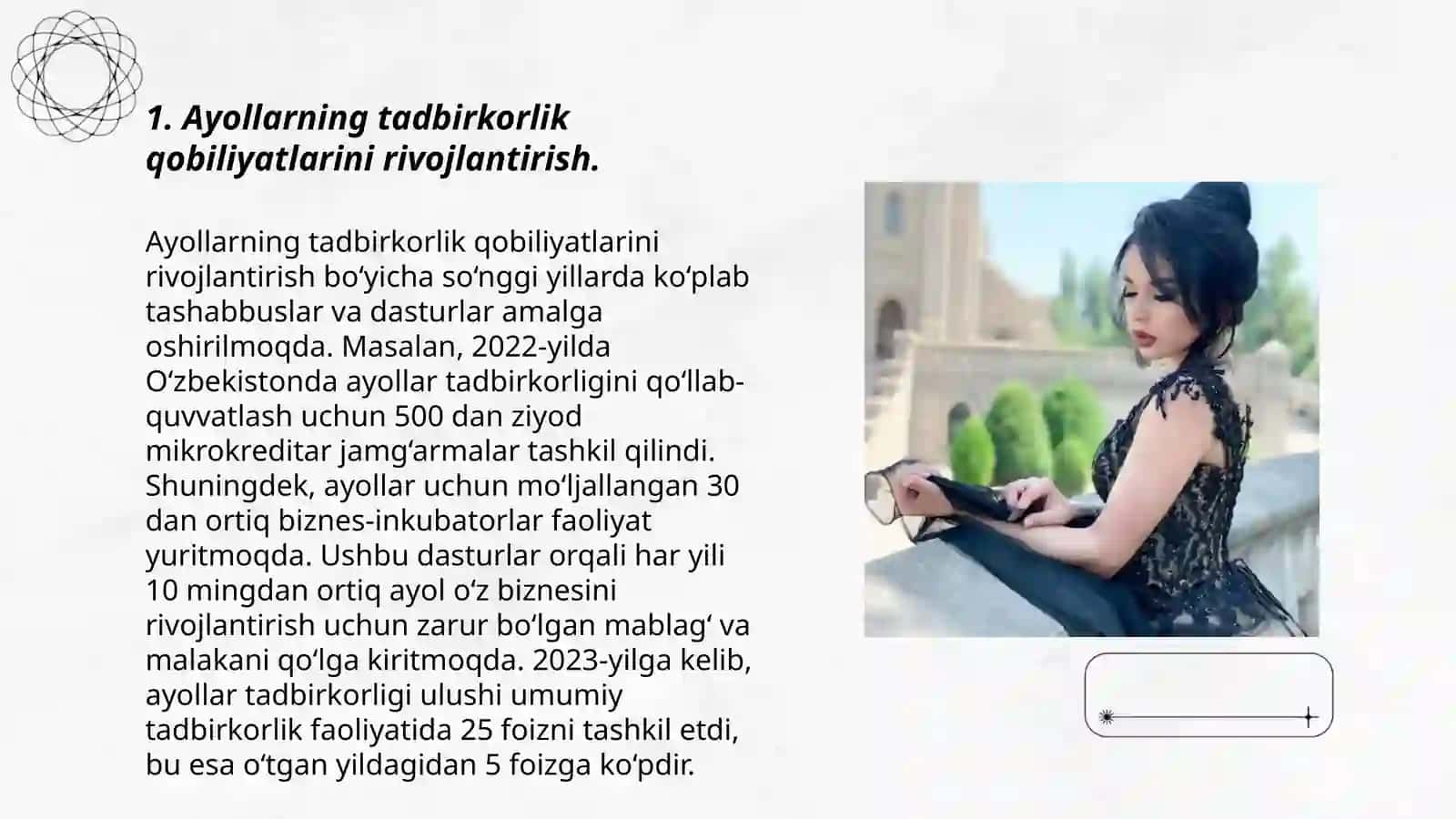 Ayollar uchun birinchi qadam 3
