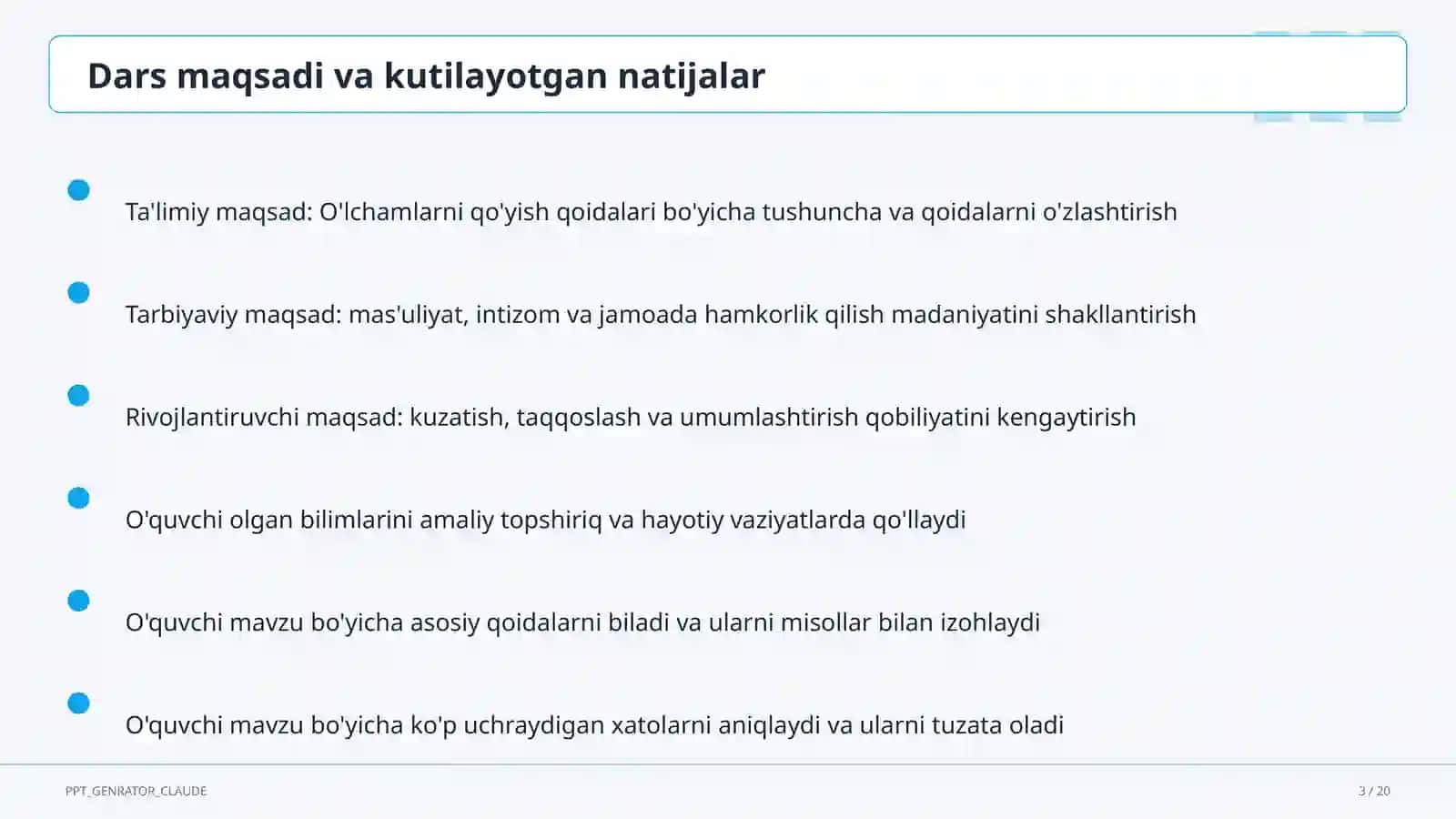 O'lchamlarni qo'yish qoidalari (8-sinf) 3