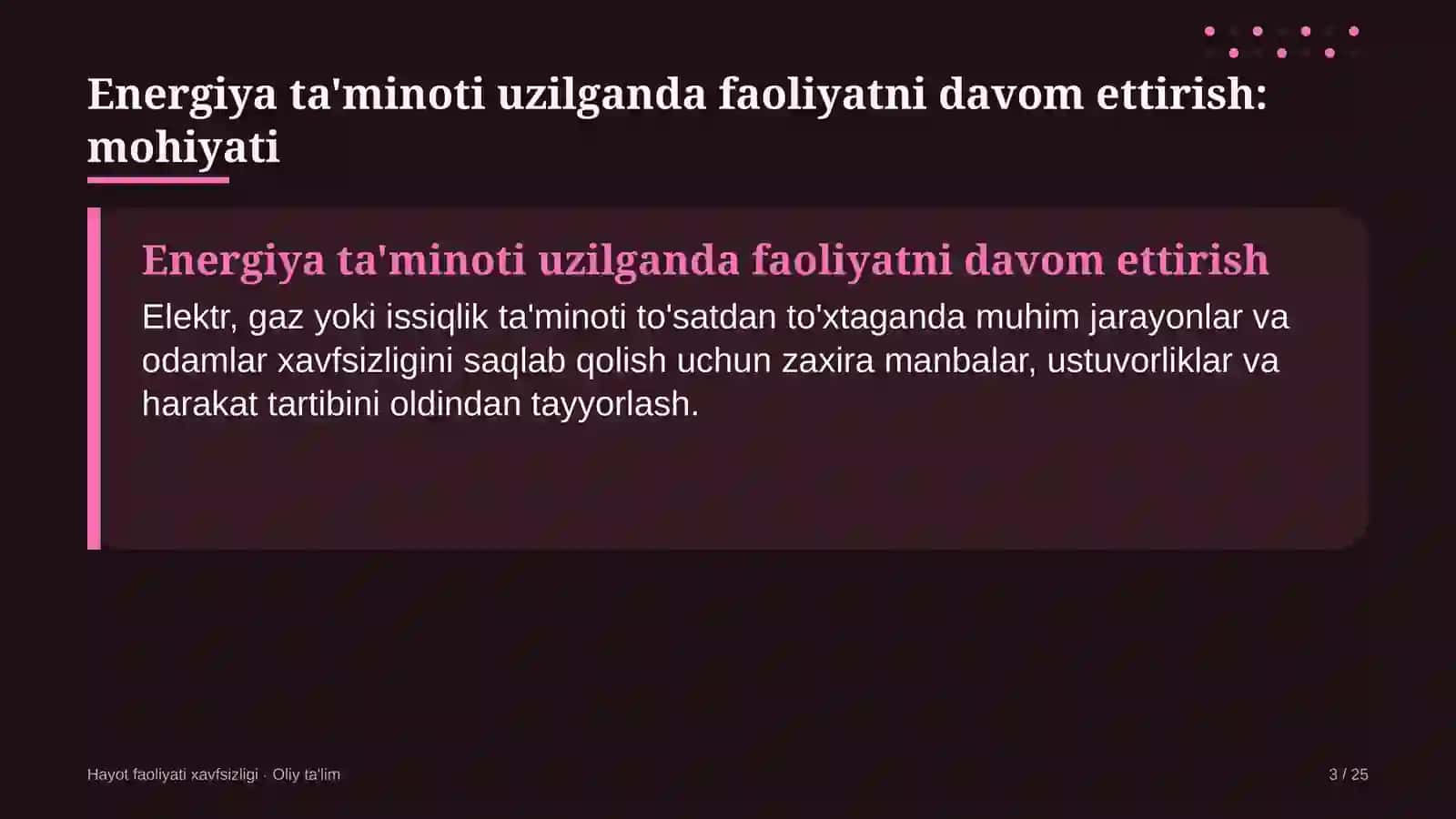 Landshaft dizaynida energiya ta'minoti uzilganda faoliyatni davom ettirish 3