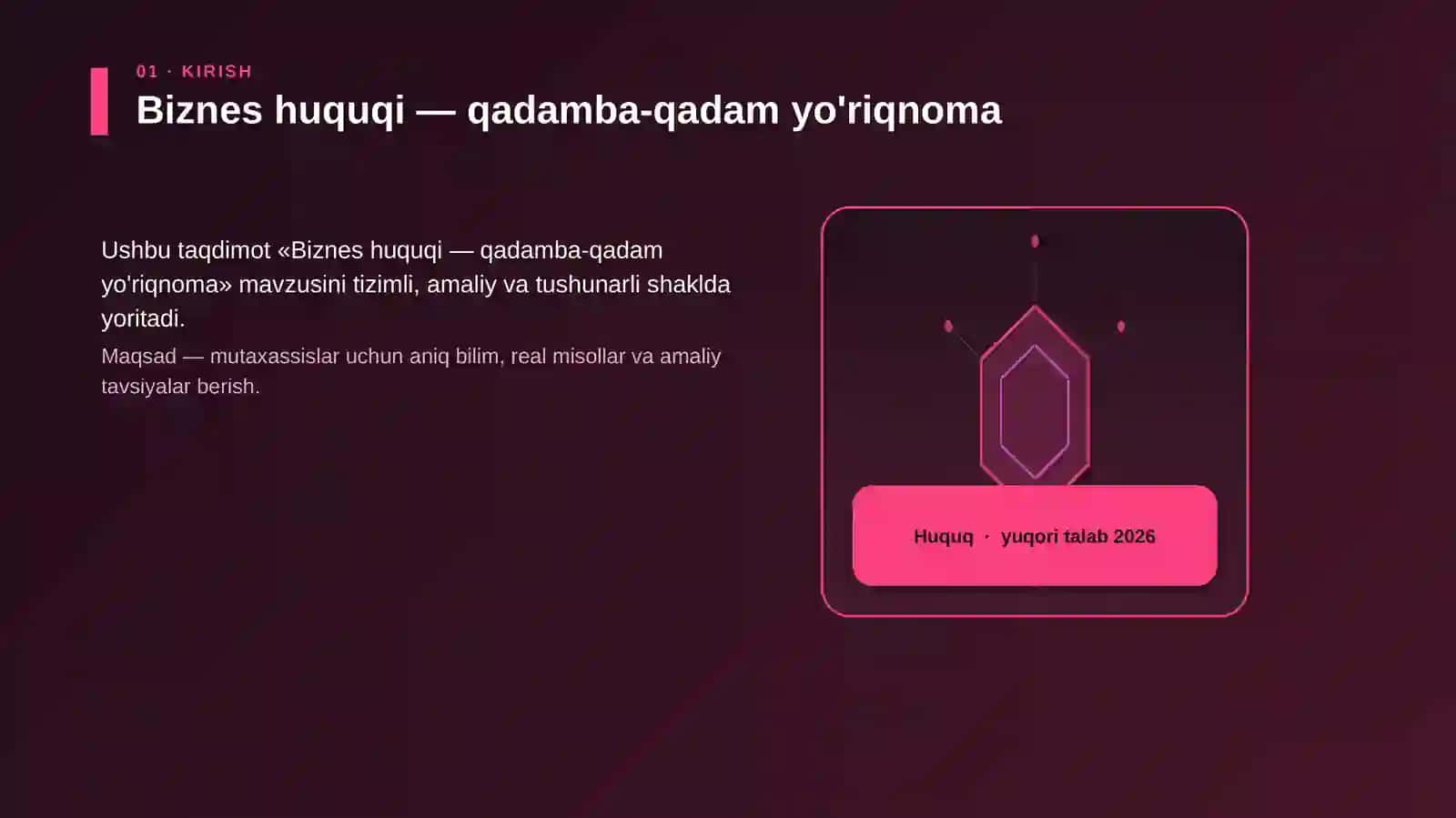 Biznes huquqi — qadamba-qadam yo'riqnoma 3
