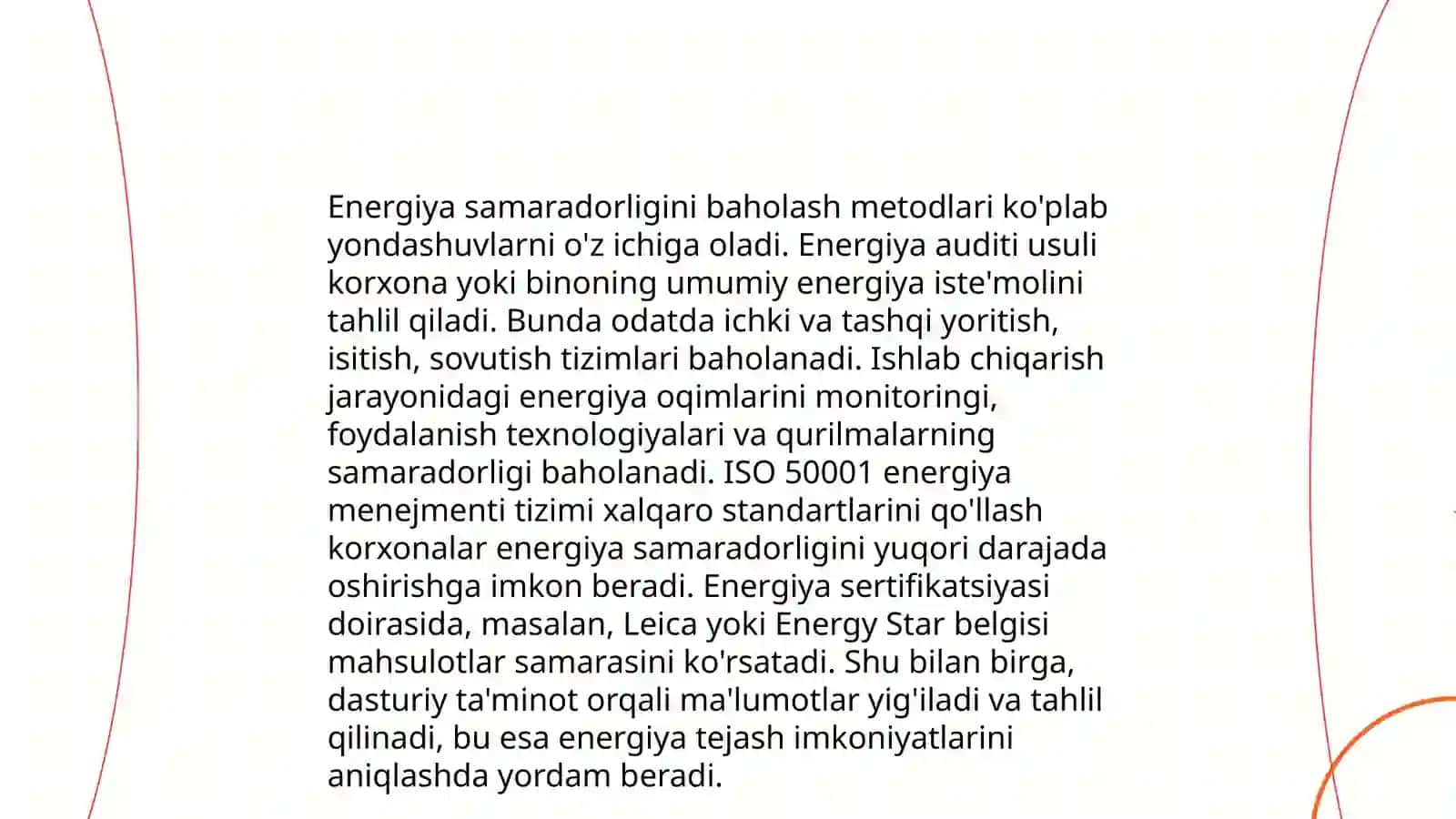 Energetika tekshiruvlari va energoaudit o‘tkazishni tashkil etish 3