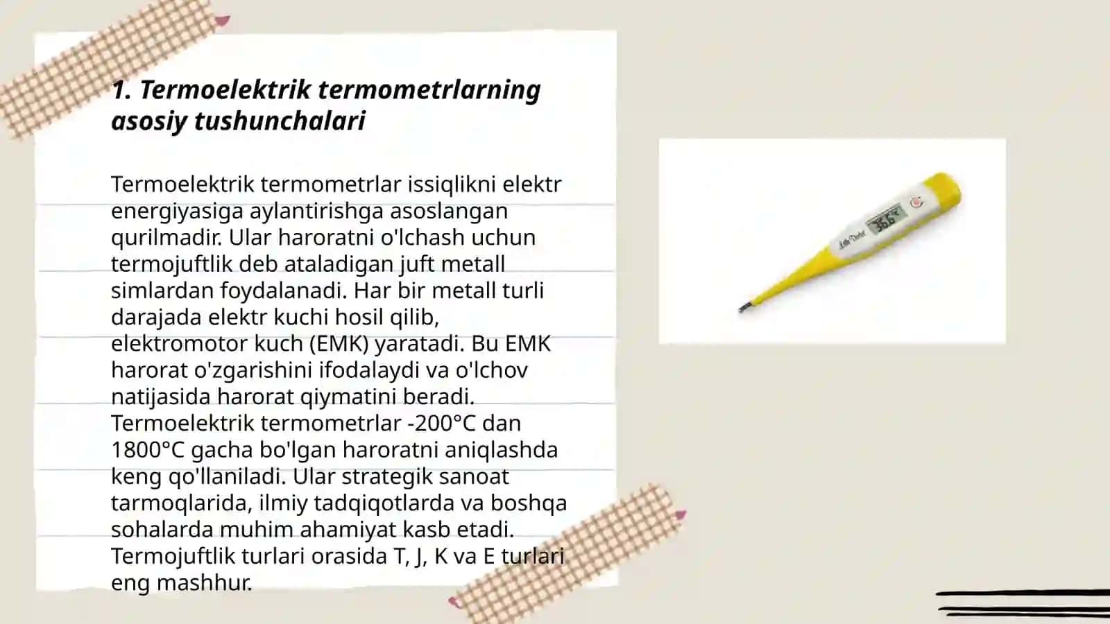 Termoelektrik termometrlarni qiyoslash 3