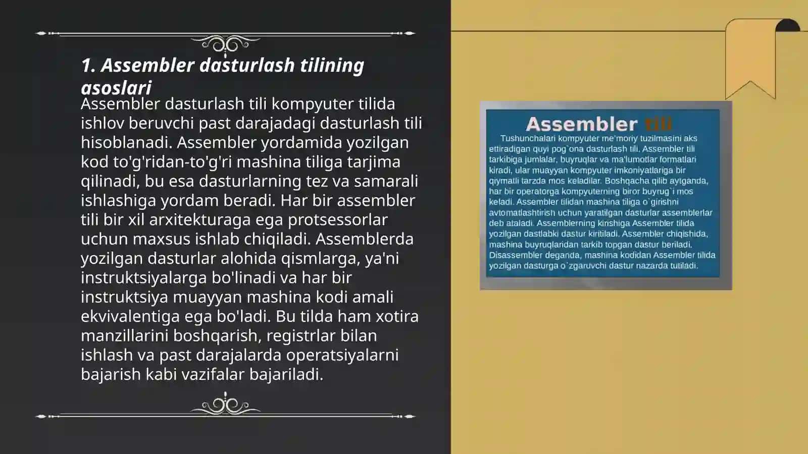 Assembler tilida dasturlash asoslari 3