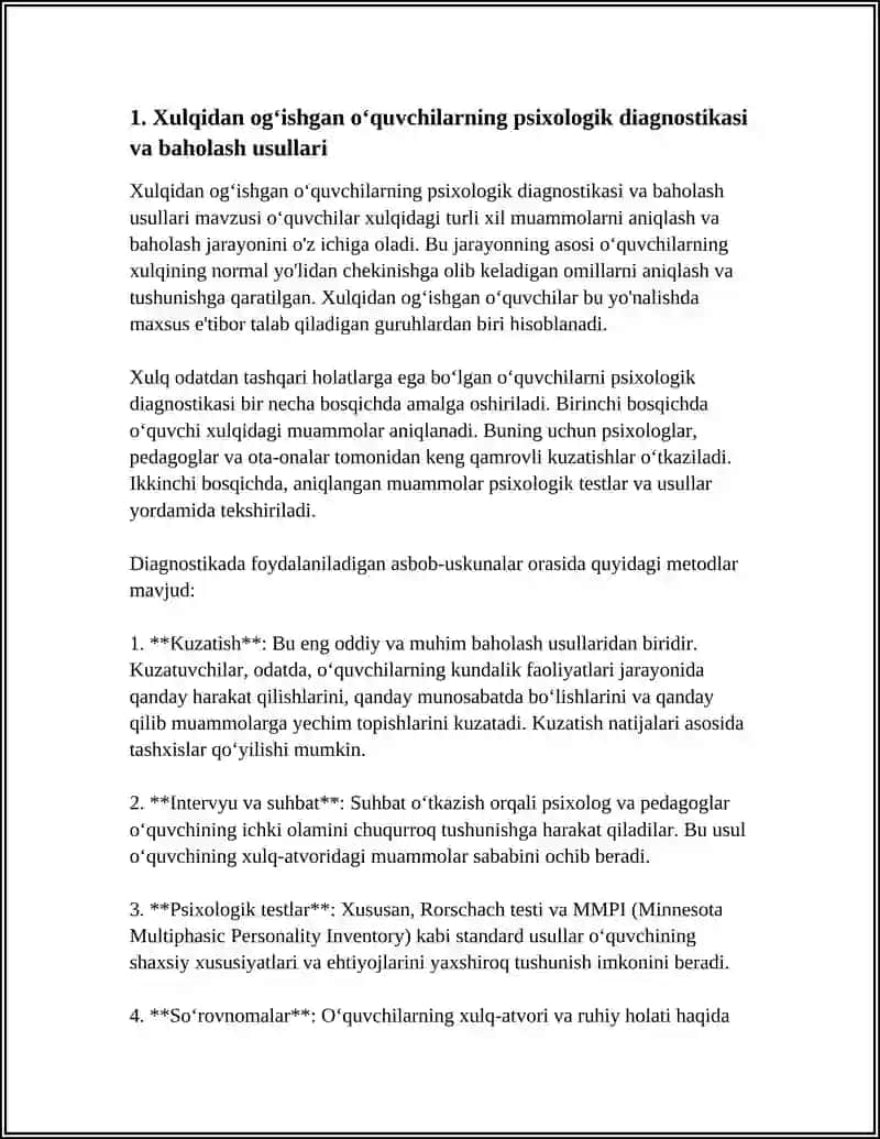 PSIXOLOGNING XULQDAN OGʻISHGAN OʻQUVCHILAR BILAN OLIB BORADIGAN ISHLARI 3