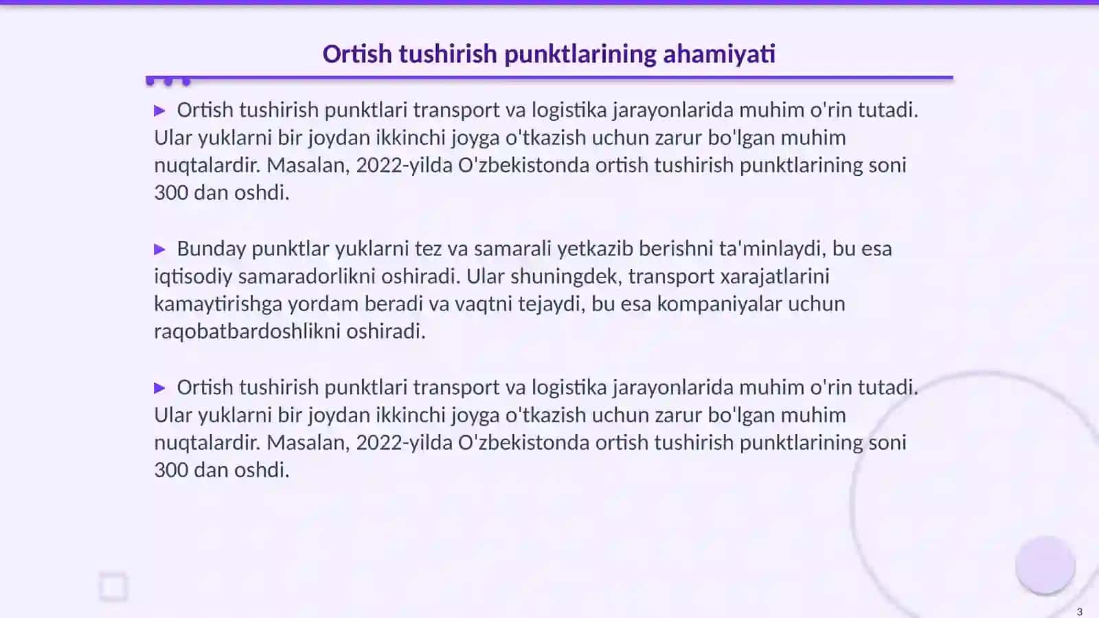 Ortish tushirish punktlari va omborlari 3