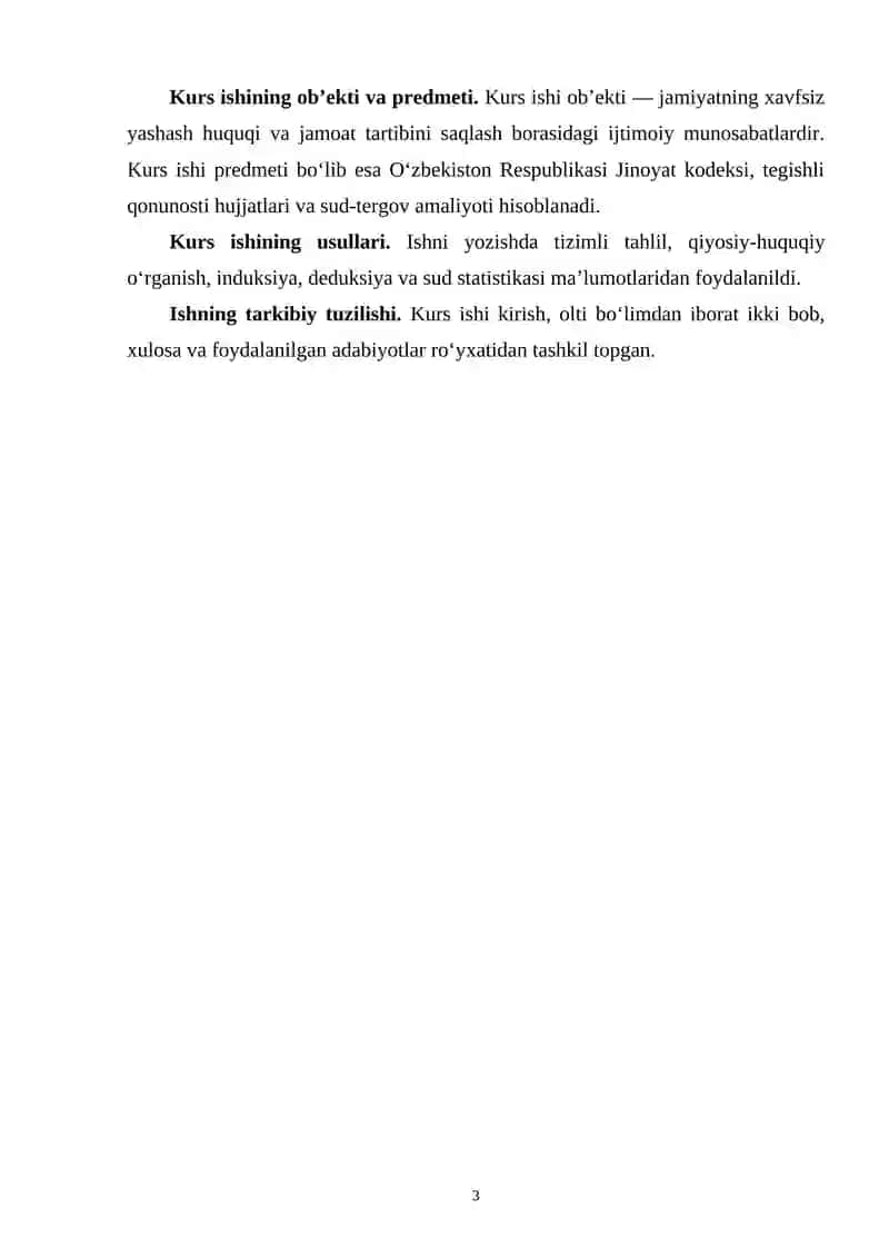 JAMOAT XAVFSIZLIGI VA JAMOAT TARTIBIGA TAHDID SOLADIGAN MATERIALLLARNI TAYYORLASH, SAQLASH, TARQATISH YOKI NAMOYISH ETISHNING JINOIY-HUQUQIY XUSUSIYATLARI 3