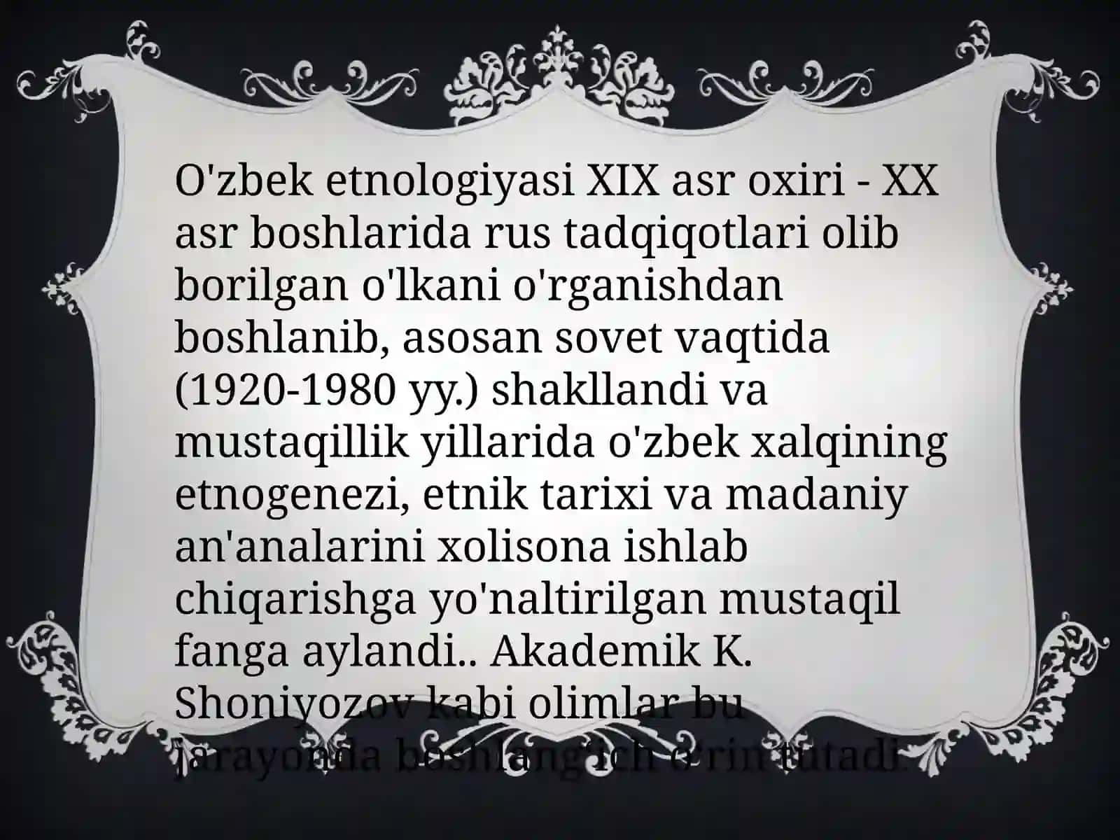 Oʻzbek etnologiyasining shakllanishida olimlarning oʻrni 3