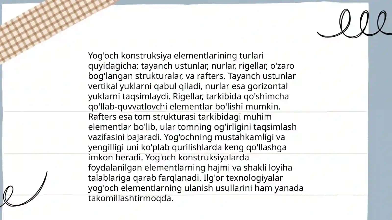 Yog'och konstruksiya elementlarining brikmalari 3