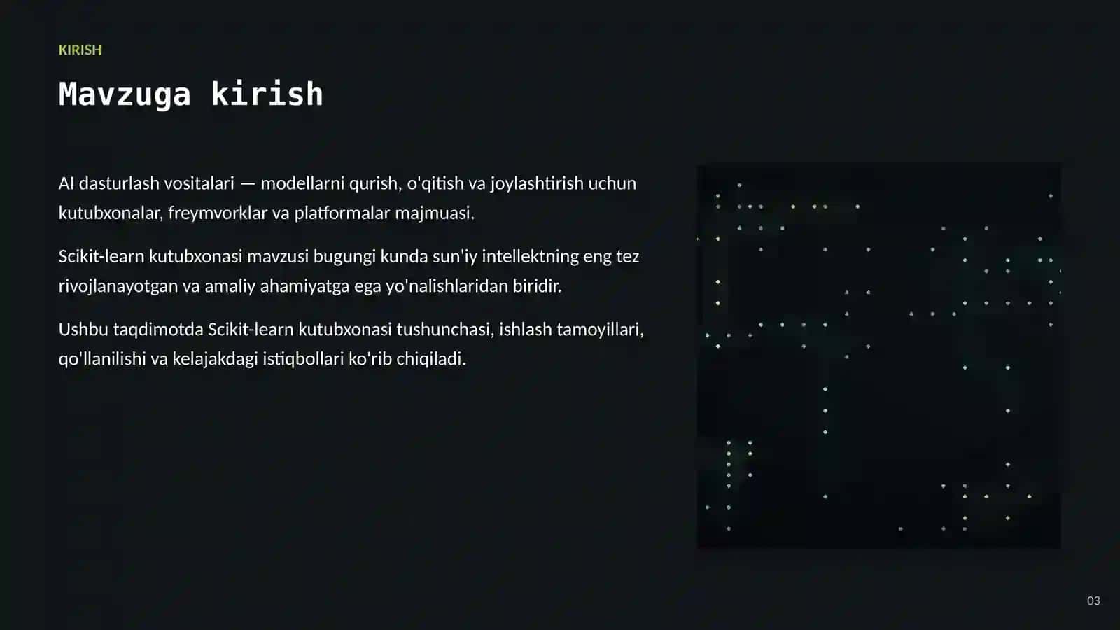 Scikit-learn kutubxonasi — imkoniyatlar va istiqbollar 3