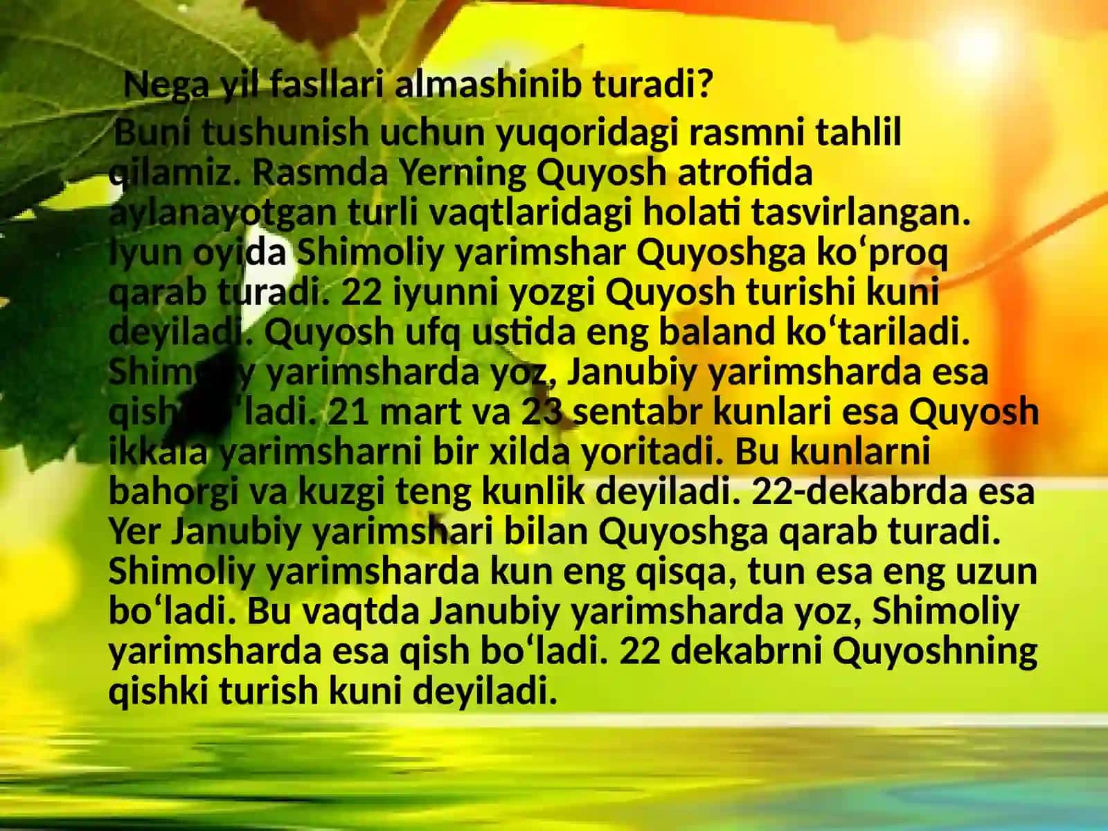 Yerning  Quyosh  atrofida  aylanishi 3