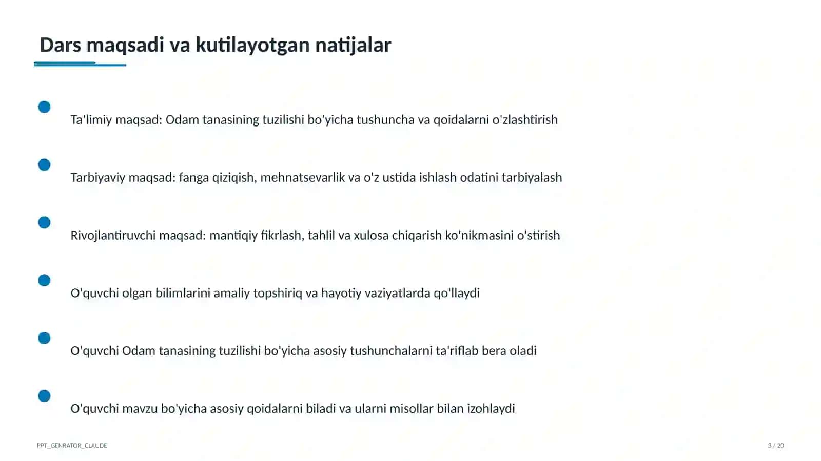 Odam tanasining tuzilishi (2-sinf) 3