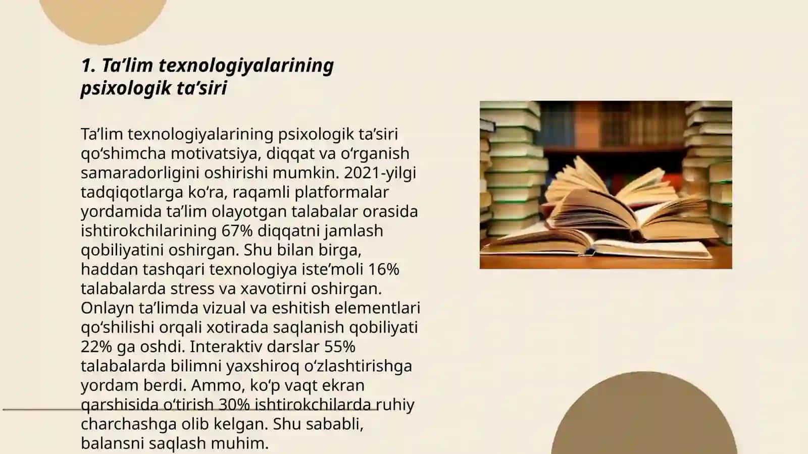 Ta’lim texnologiyalarining o‘ziga xos psixologik xususiyatlari 3