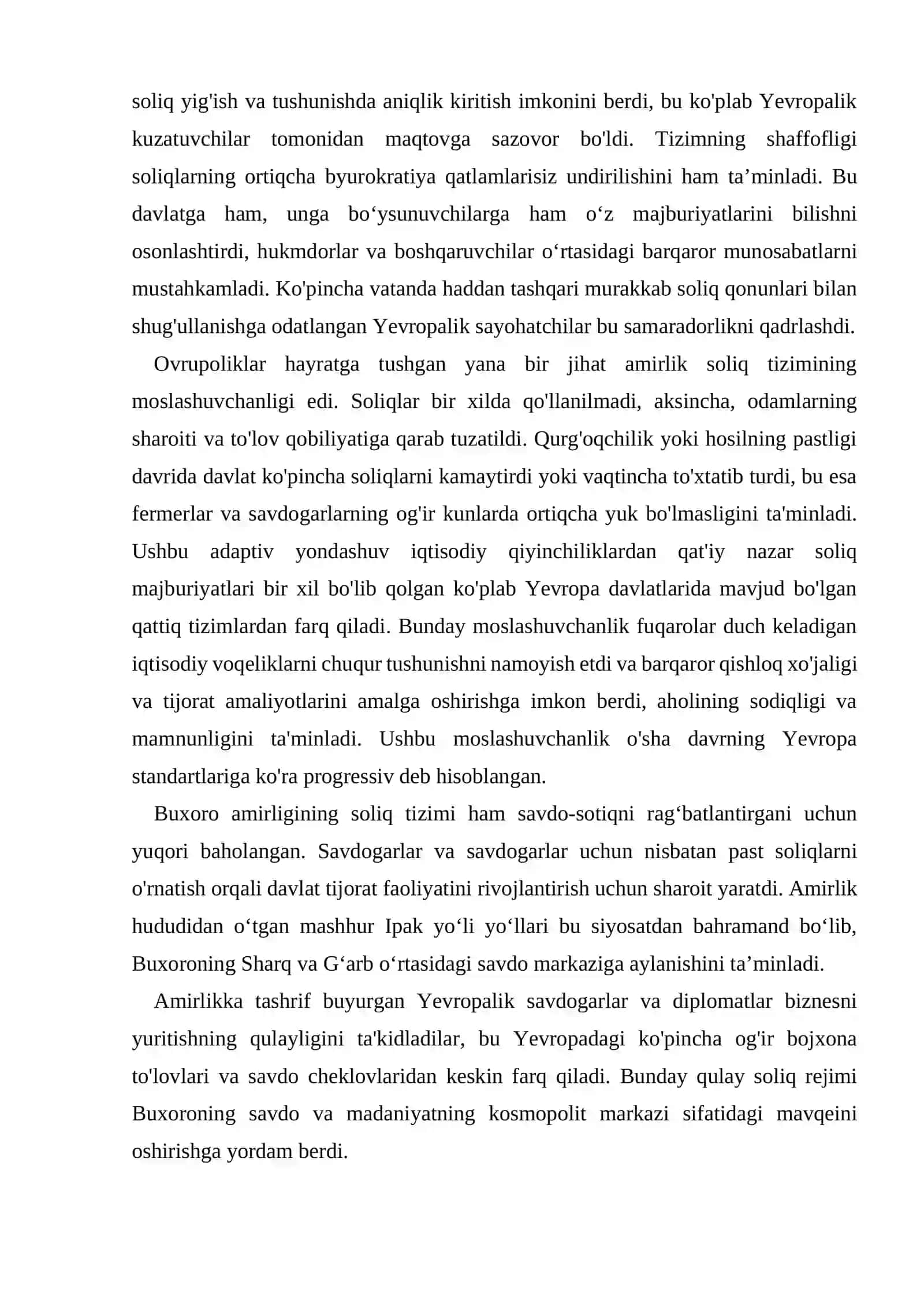 Buxoro amirligi soliq tizimi Yevropa nigohida 3