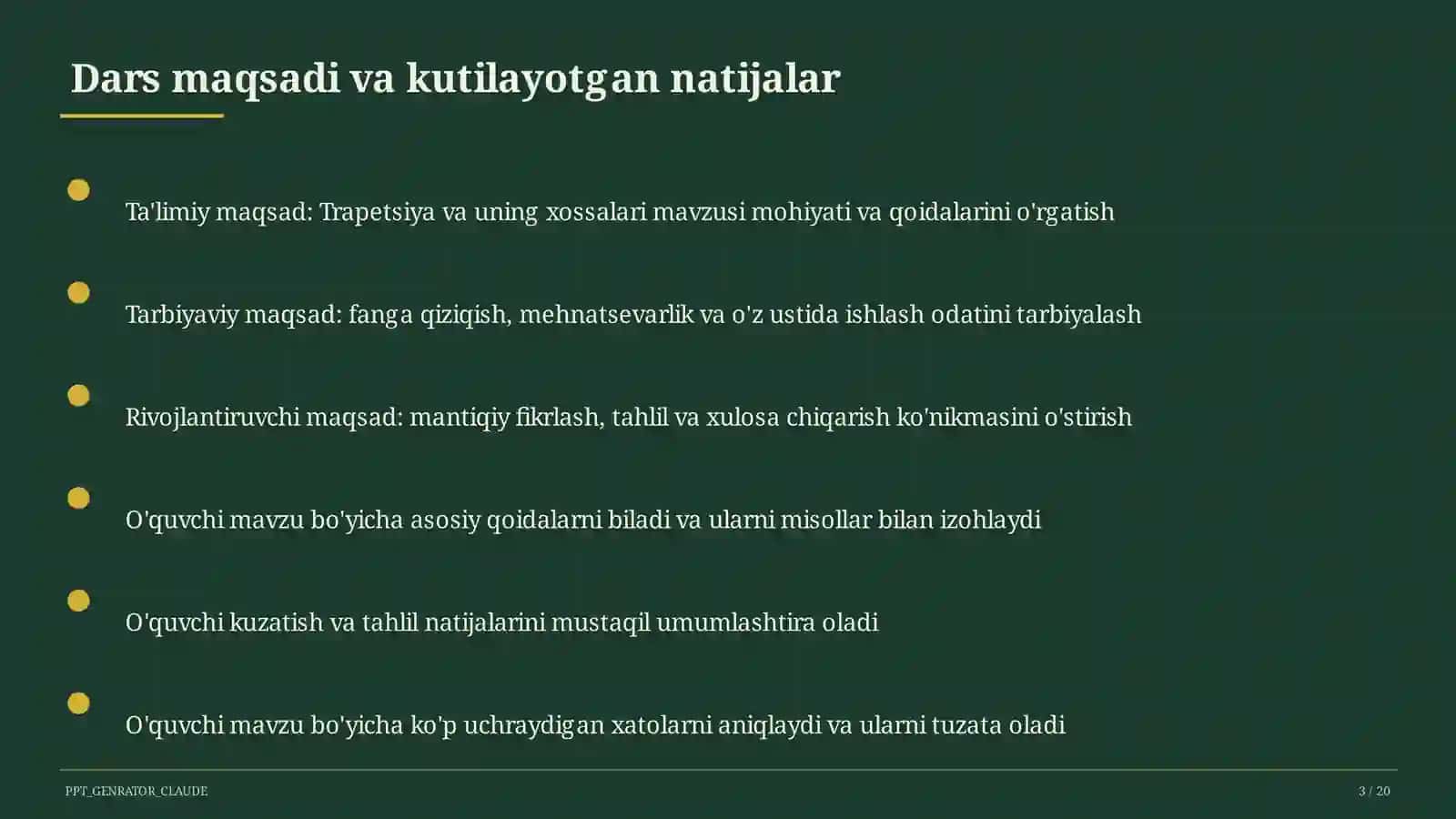 Trapetsiya va uning xossalari (8-sinf) 3