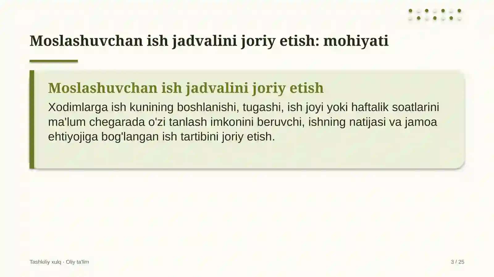 oltin qazib olish sanoatida moslashuvchan ish jadvalini joriy etish 4079 3