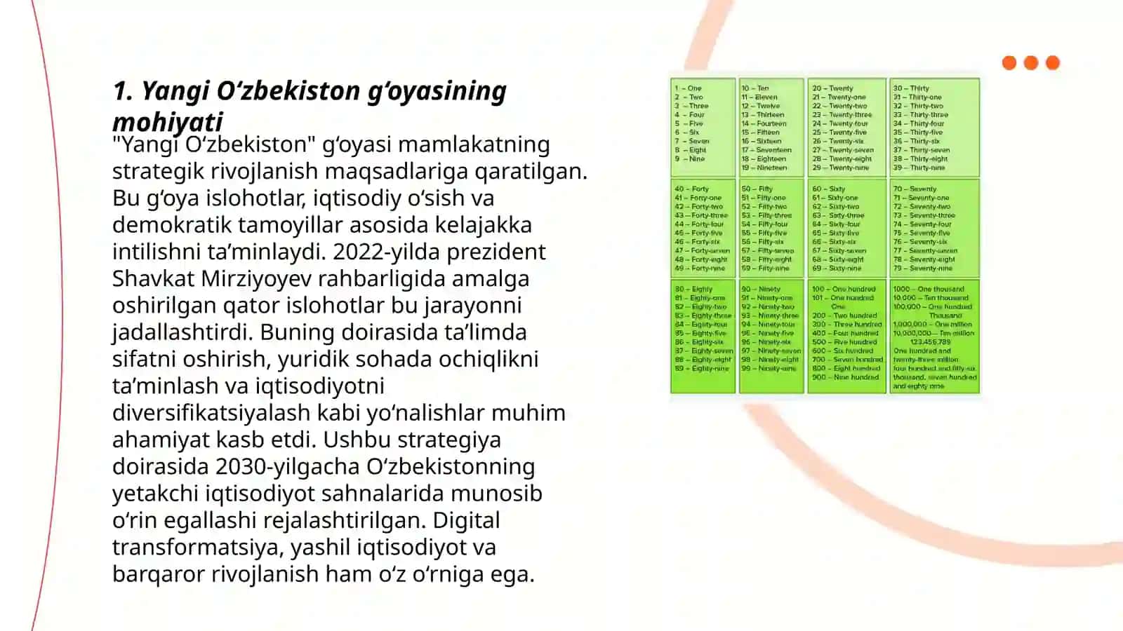 Yangi O‘zbekiston g‘oya va uchinchi reneseansni barpo etish g‘oyasining ilgari surilishi 3