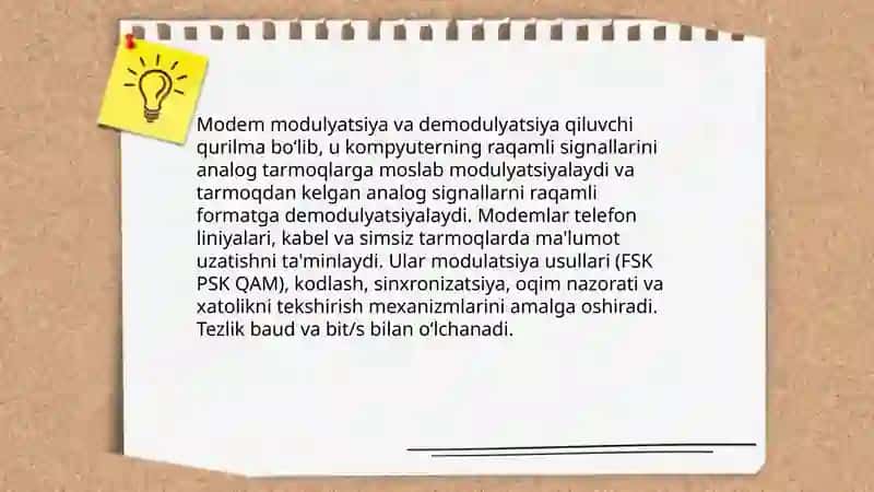 Modem va tarmoq qurilmalari 3