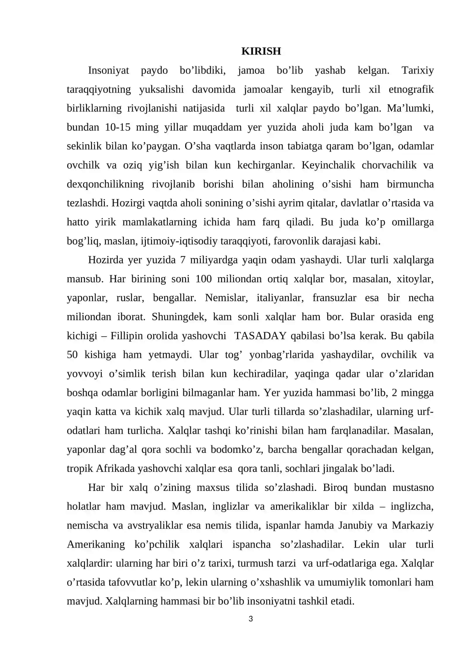 Dunyo xalqlarining tarkibiy tuzilmalari va ularning geografik manzarasi 3