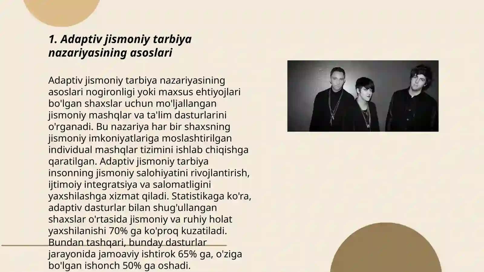 Adaptiv jismoniy tarbiya nazariyasi va tashkil etilishi oʻquv intizomi va ijtimoiy amaliyotning muhim sohasi 3
