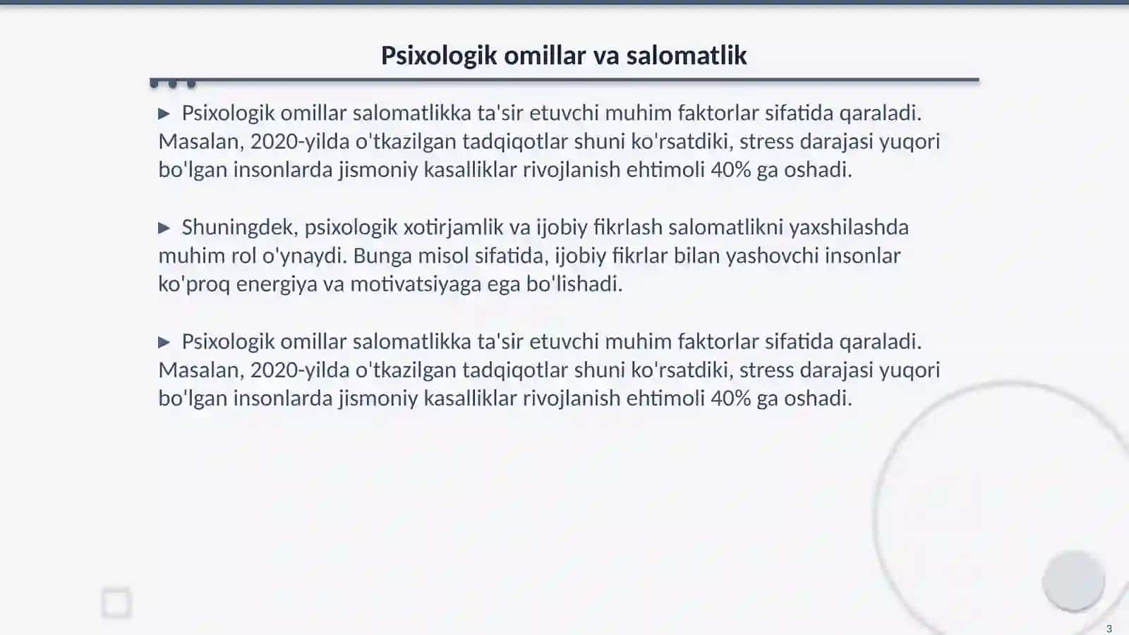 Salomatlikni ta'minlovchi zarur psixologik-pedagogik omillar 3