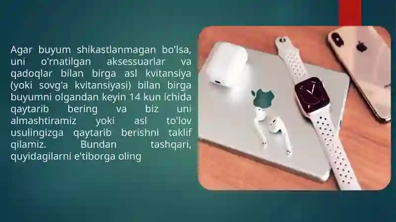 Standart qaytarish siyosati 3