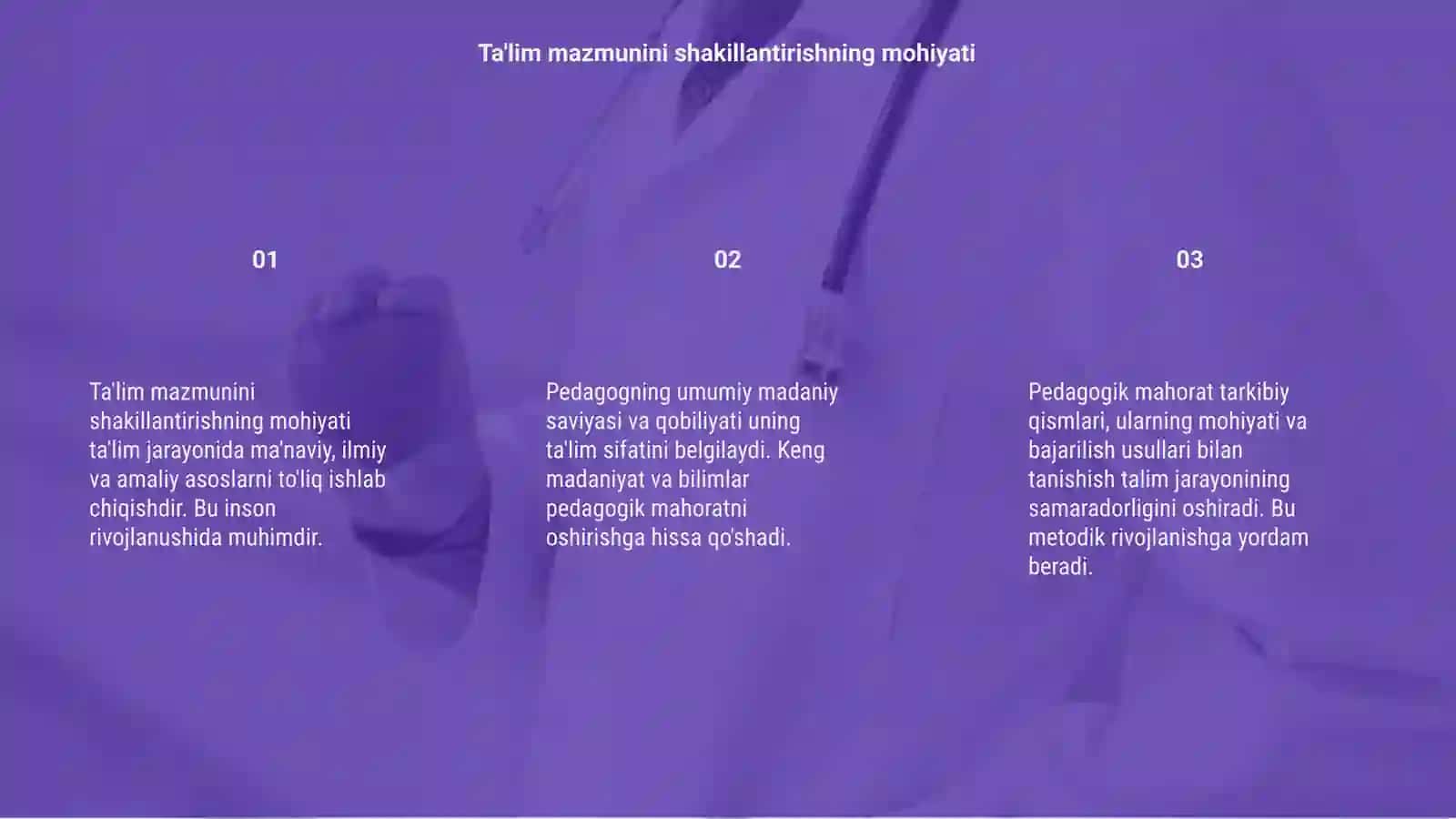 Ta'lim mazmuni 3
