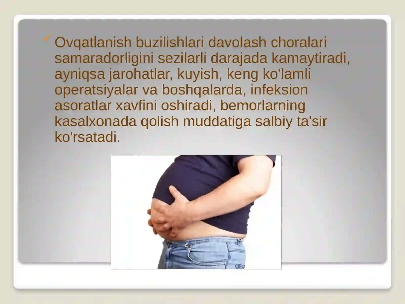 Statsionarda bemorlar ovqatlanishini tashkil qilish 3