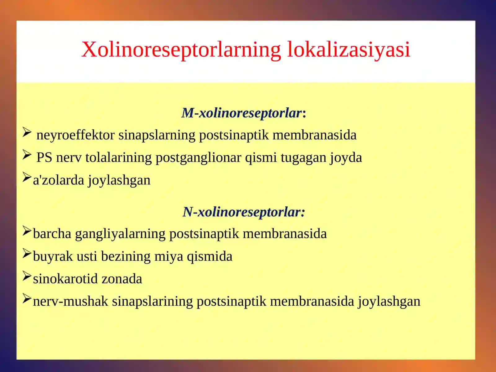 EFFERENT INNERVATSIYAGA TA’SIR ETUVCHI DORI VOSITALARI 3