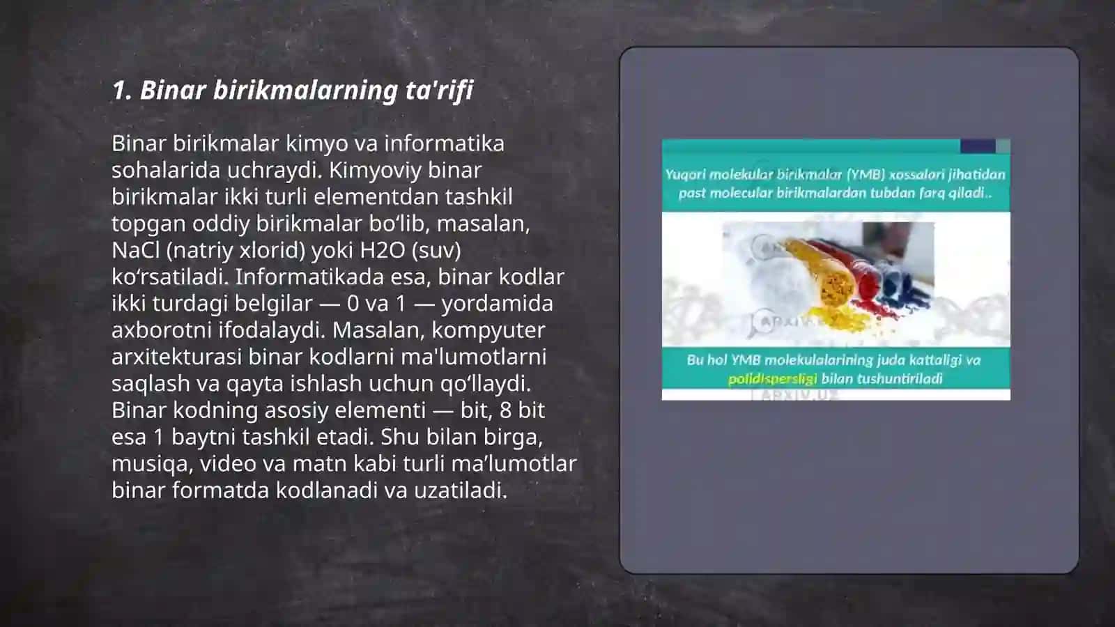 Binar birikmalar 3