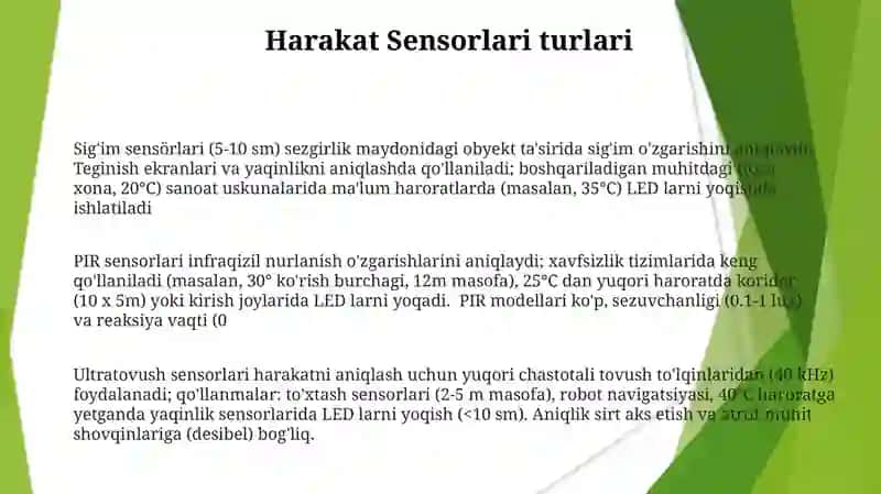 Harakat datchiklari 3